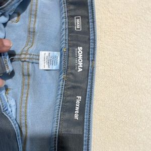 Men’s Sonoma men’s jeans light blue stretch 33 by 32 never used good condition